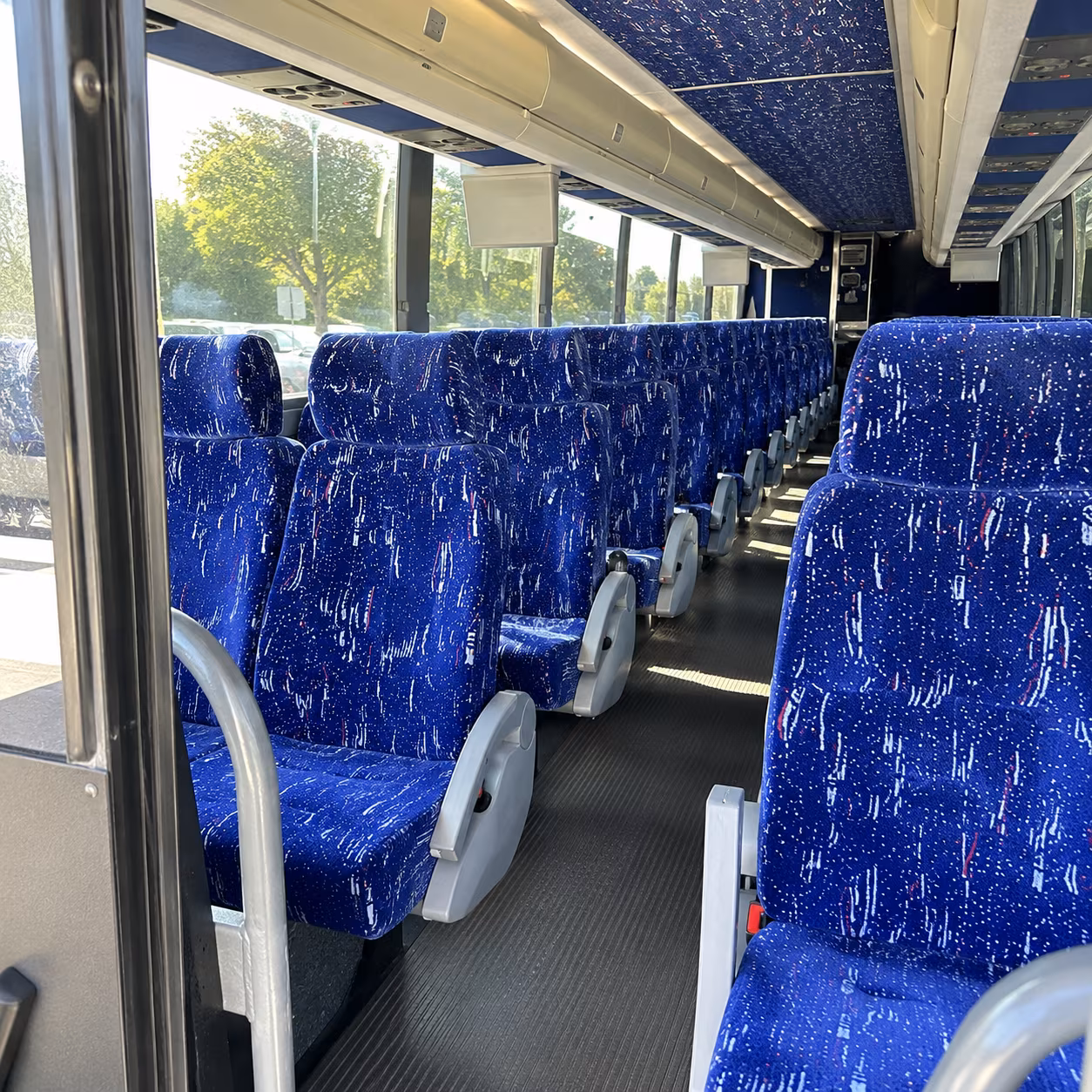 56 passenger charter bus interior