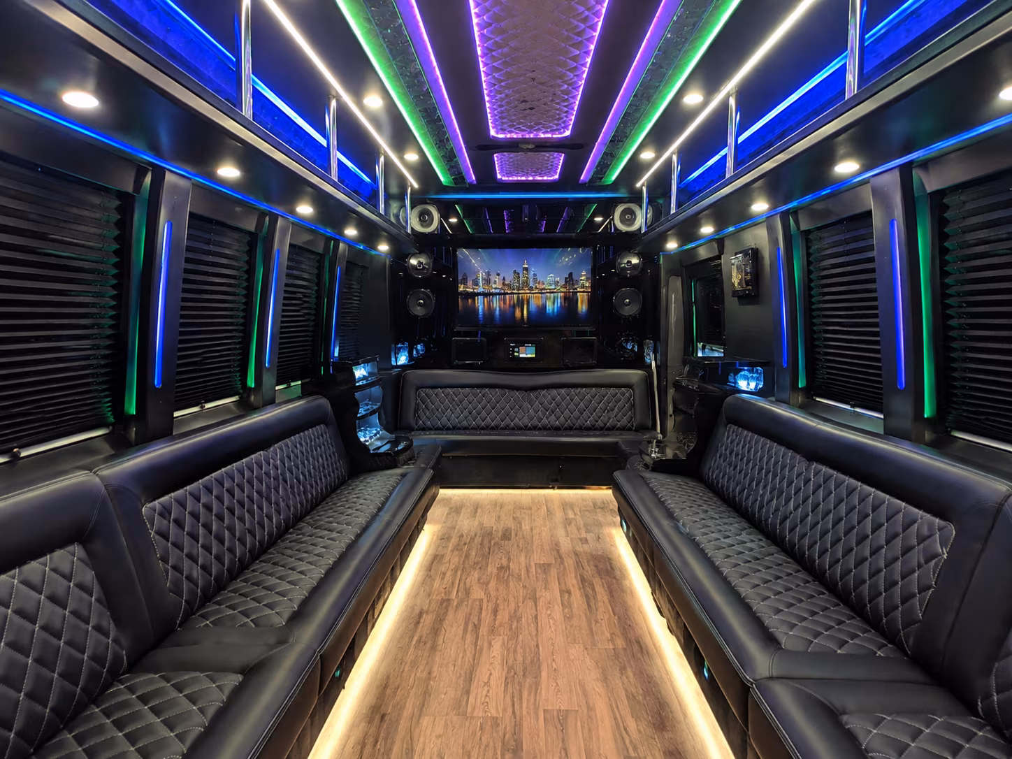 west valley city 25 passenger party bus interior