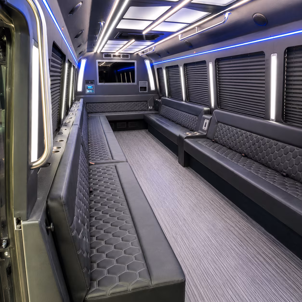 west valley city 40 passenger party bus interior