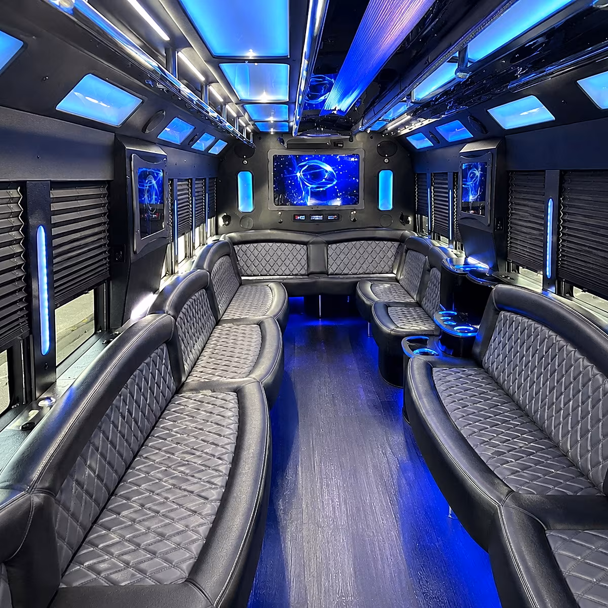 west valley city 50 passenger party bus interior